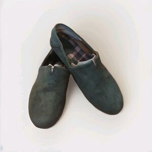 Born Hailey Loafer Womens 9.5M Green Leather Casual Slip On Notched
